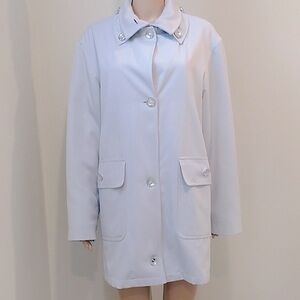 Reflections by SPIEGEL pale blue coat Women’s size medium chic layered look M